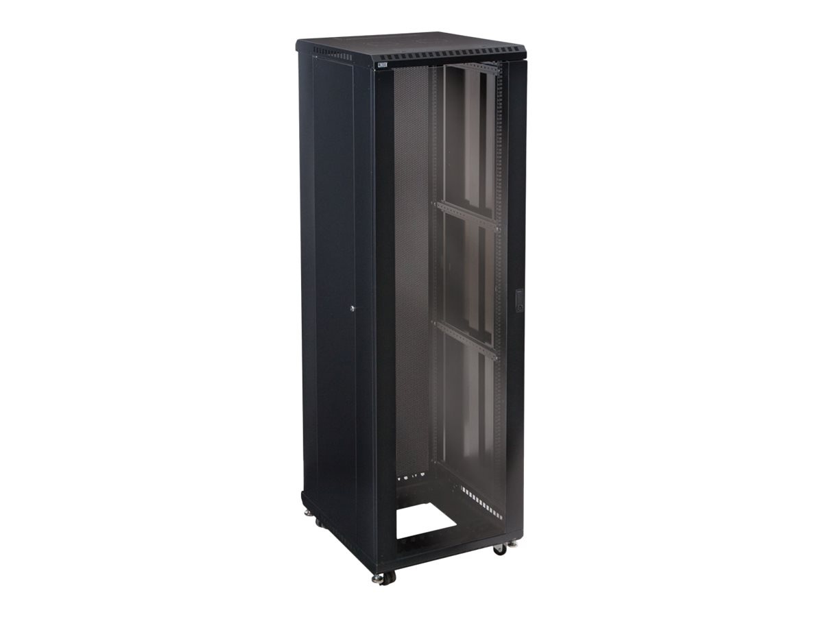 Kendall Howard LINIER 3101 series - rack - glass/solid doors, 24" depth - 42U