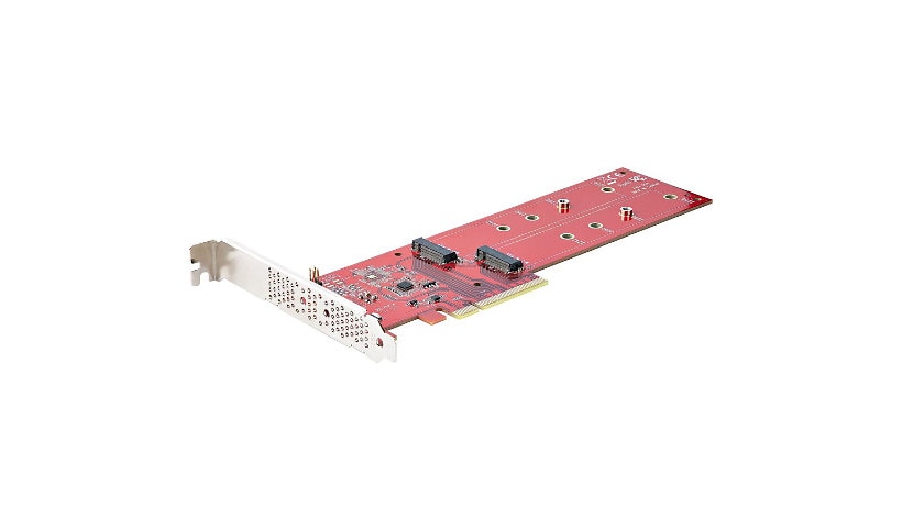 StarTech.com Dual M.2 PCIe SSD Adapter Card, NVMe/AHCI, PCIe 4.0, PC/Linux