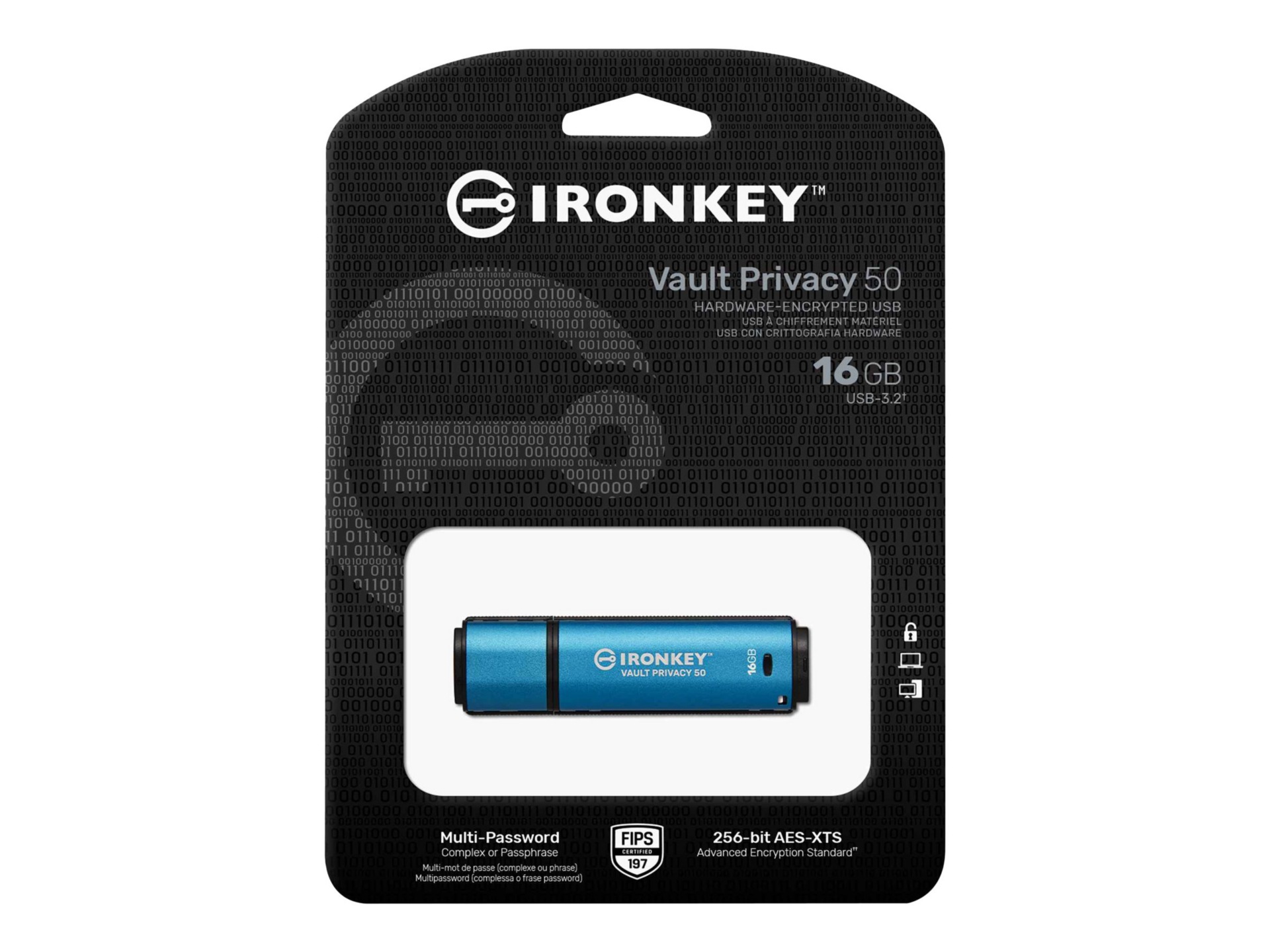 Kingston IronKey Vault Privacy 50 Series USB Flash Drive - Thumbnail 3