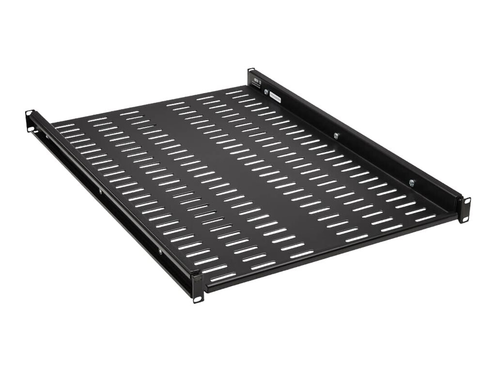 Tripp Lite SmartRack 1U Adjustable-Depth Rack Shelf - Steel, Vented, 250 lb. (113 kg) Capacity - rack shelf - 1U