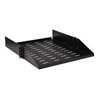 Tripp Lite Universal Mount Steel Rack Shelf 2U Vented 21.7in 100lb Capacity