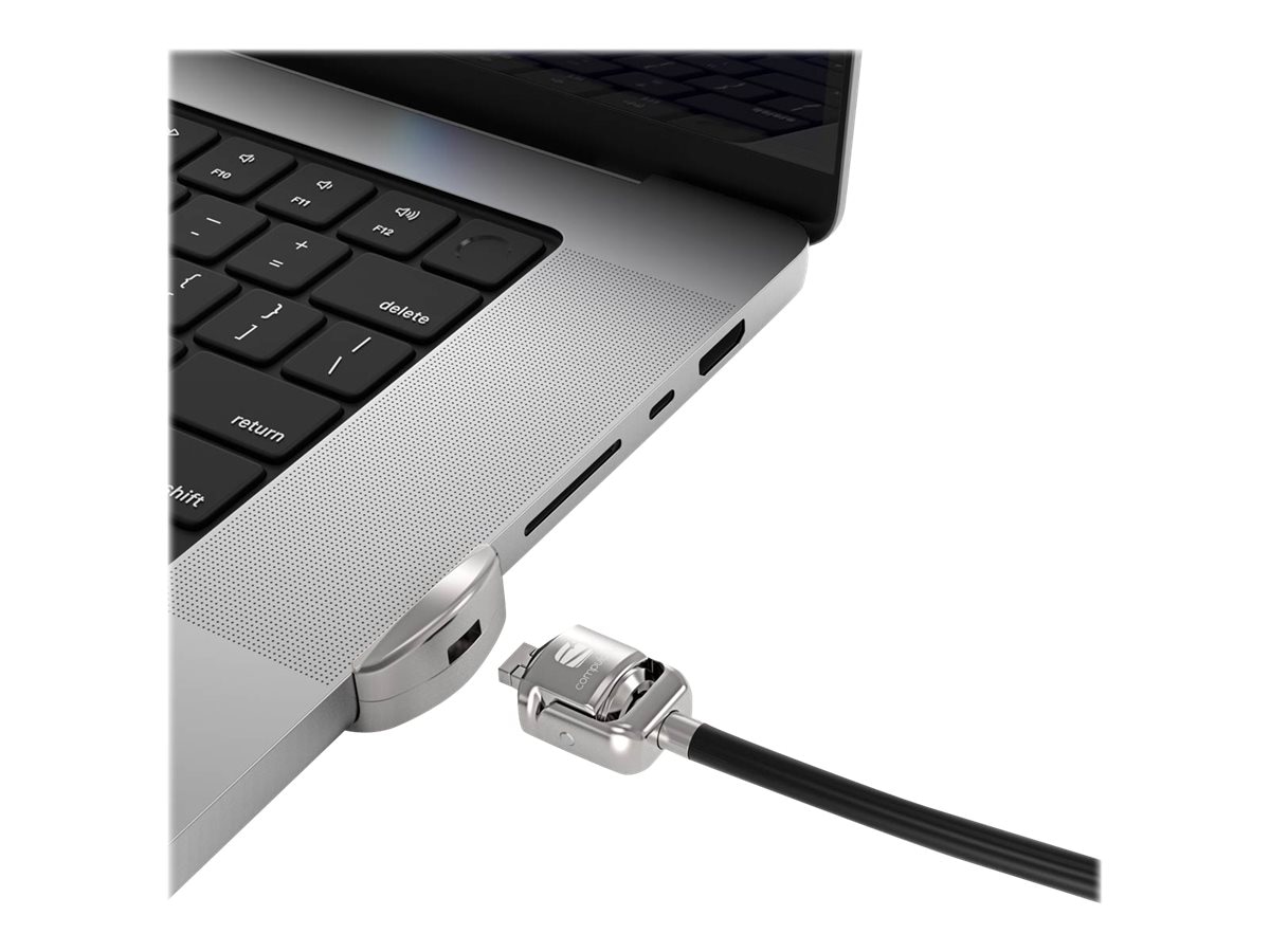 Thumbnail 2 of 6 for Compulocks Ledge Lock Adapter for MacBook Pro 16" M1, M2 & M3 with Keyed Cable Lock - security slot lock adapter