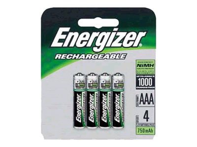 Energizer Rechargeable Nimh Aaa Batteries 4 Pack Nh12bp 4 Office Supplies 