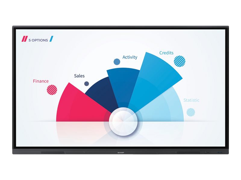 Sharp PN-L752B 75" LED-backlit LCD display - 4K - for interactive communica
