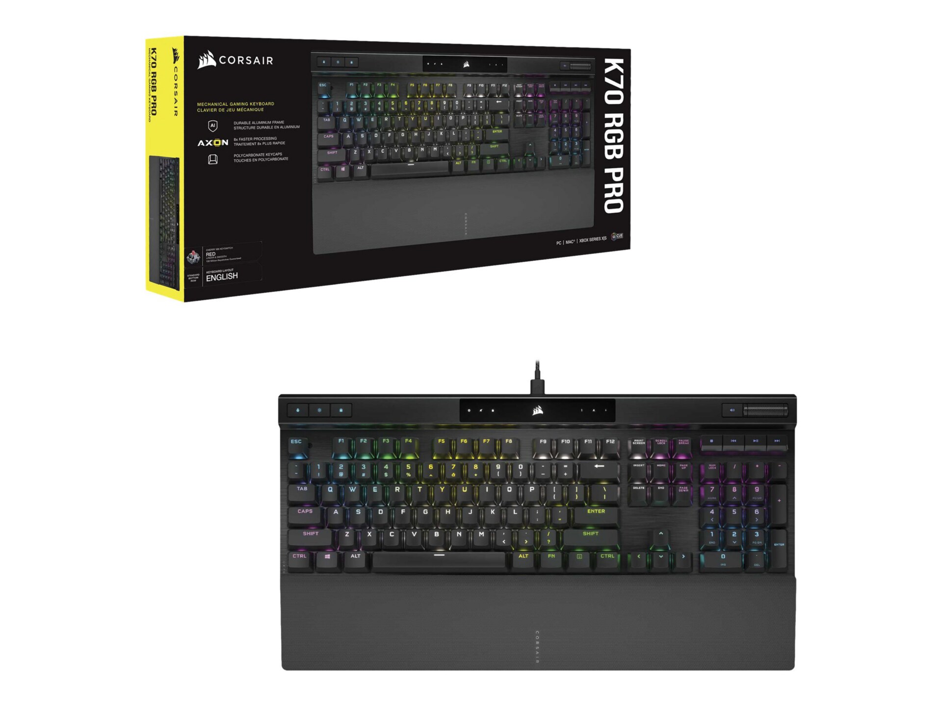 CORSAIR Gaming - keyboard - QWERTY - US - anodized black brushed aluminum I