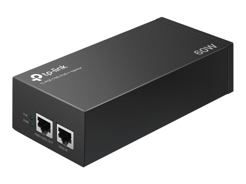 TP-Link TP-Link TL-PoE170S - 802.3at/af/bt Gigabit PoE Injector - Non-PoE to PoE Adapter - Supplies up to 60W (PoE++) -