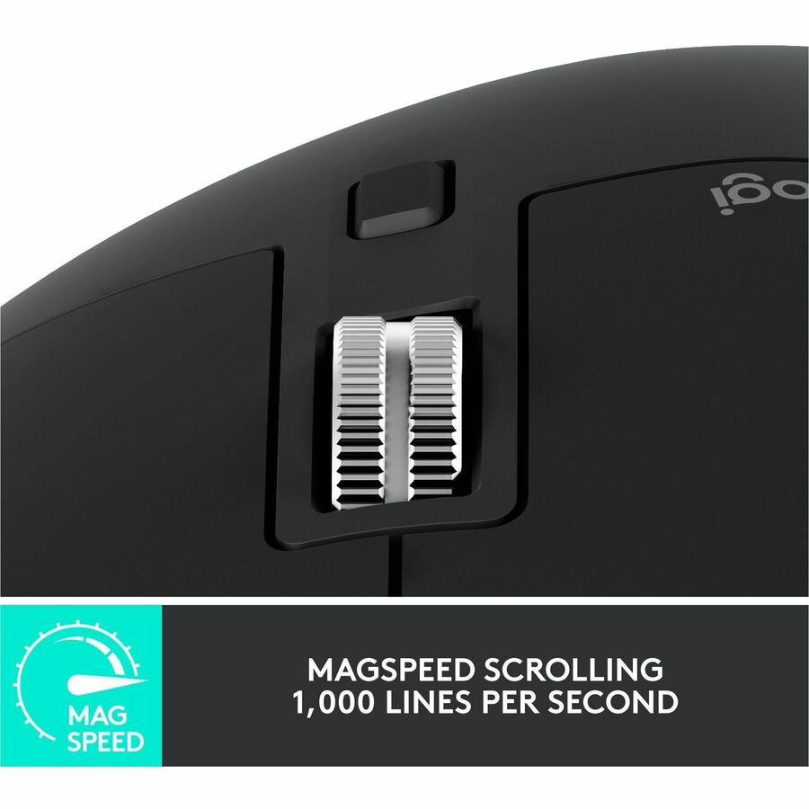 Thumbnail 5 of 9 for Logitech MX Master 3S - Wireless Performance Mouse with Ultra-fast Scrolling, Ergo, 8K DPI, Track on Glass, Black
