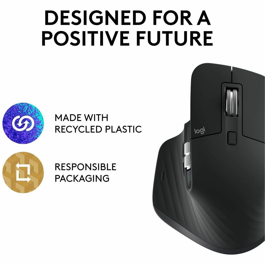 Thumbnail 6 of 9 for Logitech MX Master 3S - Wireless Performance Mouse with Ultra-fast Scrolling, Ergo, 8K DPI, Track on Glass, Black