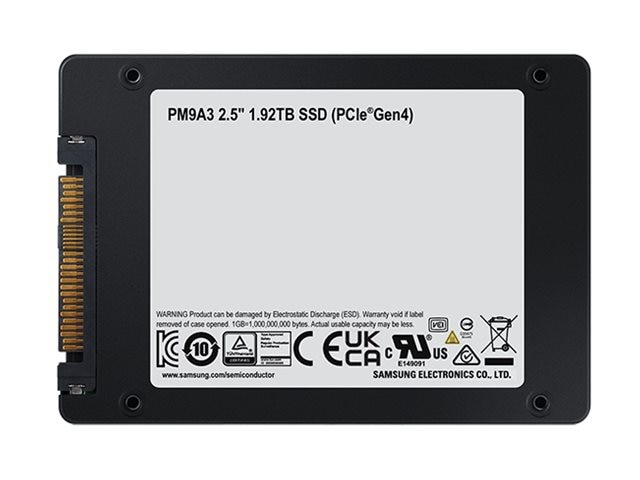 Samsung PM9A3 MZ-QL21T900 - SSD - 1.92 TB - U.2 PCIe 4.0 x4 (NVMe