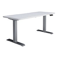 Vari - sit/standing desk - rectangular with contoured side - white