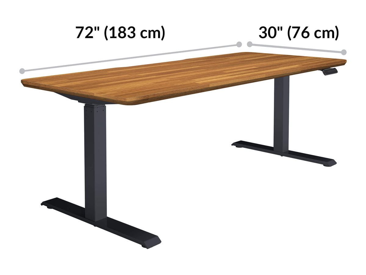 Vari - sit/standing desk - rectangular - butcher block