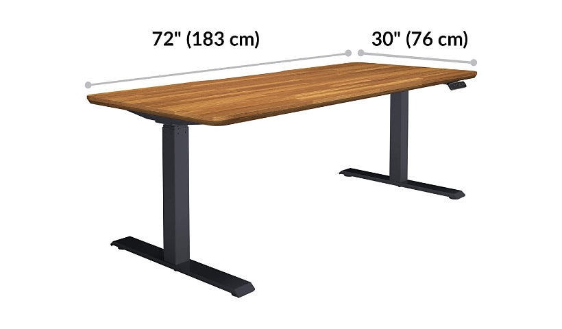 VARI - sit/standing desk - rectangular - butcher block