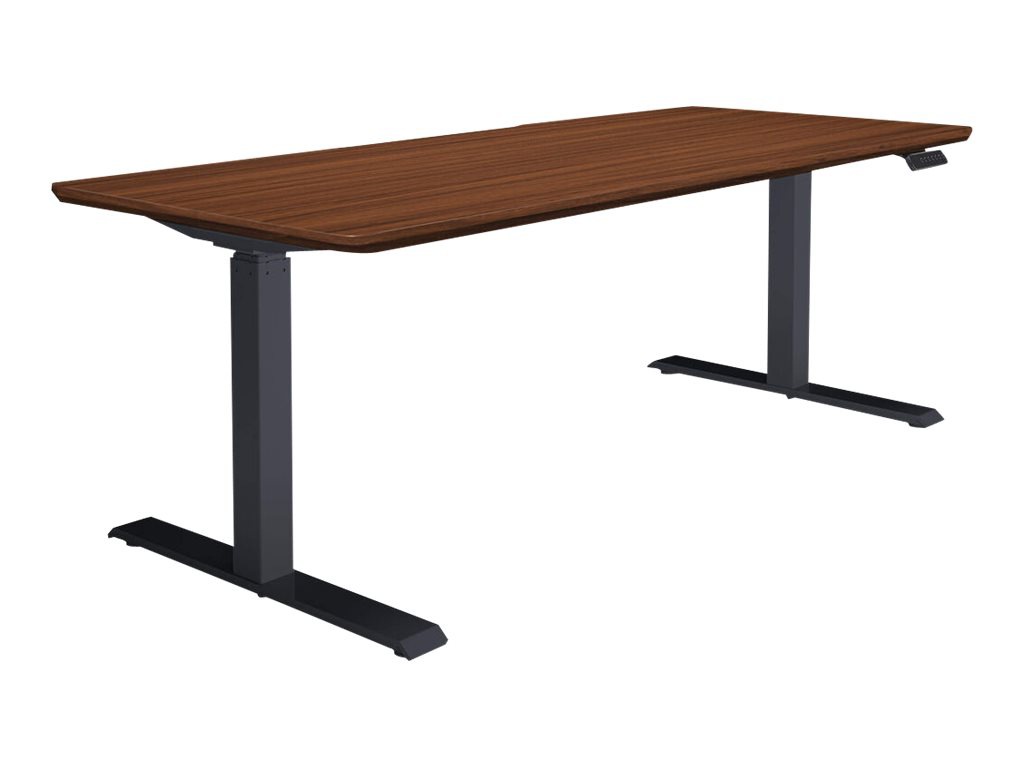 VARI - sit/standing desk - rectangular - dark wood