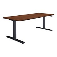 Vari - sit/standing desk - rectangular - dark wood