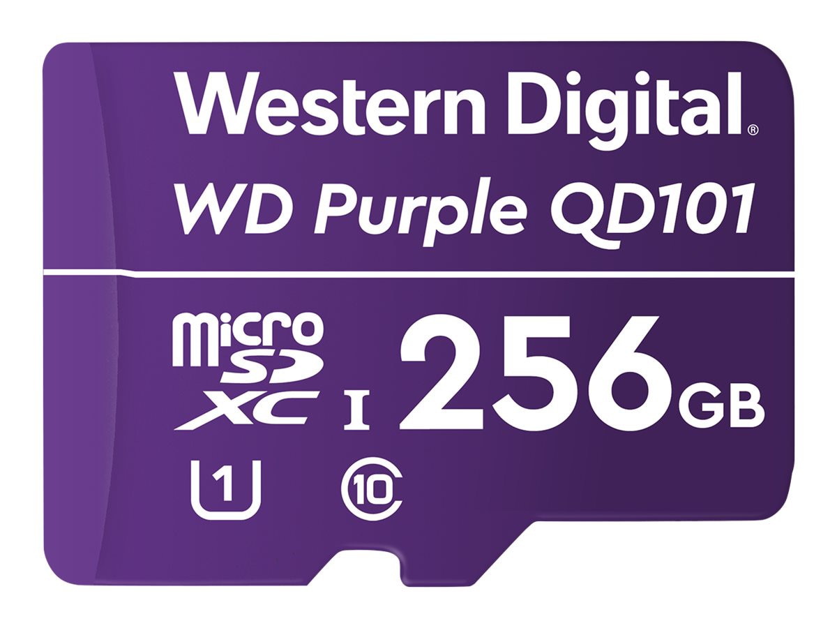 WD Purple SC QD101 WDD256G1P0C - flash memory card - 256 GB - microSDXC UHS