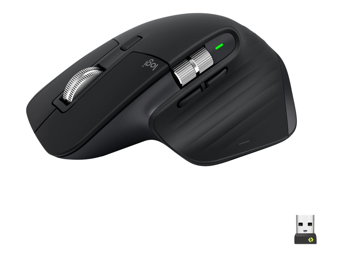 Logitech MX Master 3S Performance Wireless Mouse - souris - Bluetooth, 2.4 GHz - noir