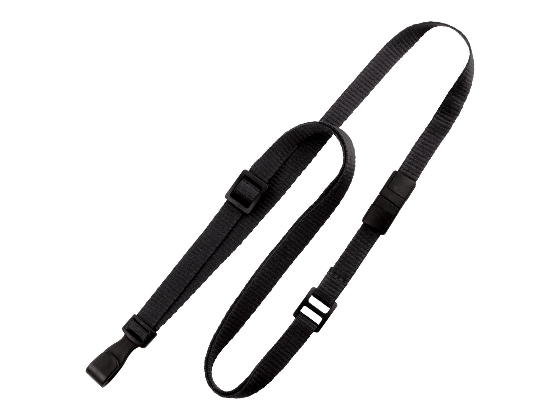 Brady People ID badge lanyard - 0.39 in - black (pack of 100)