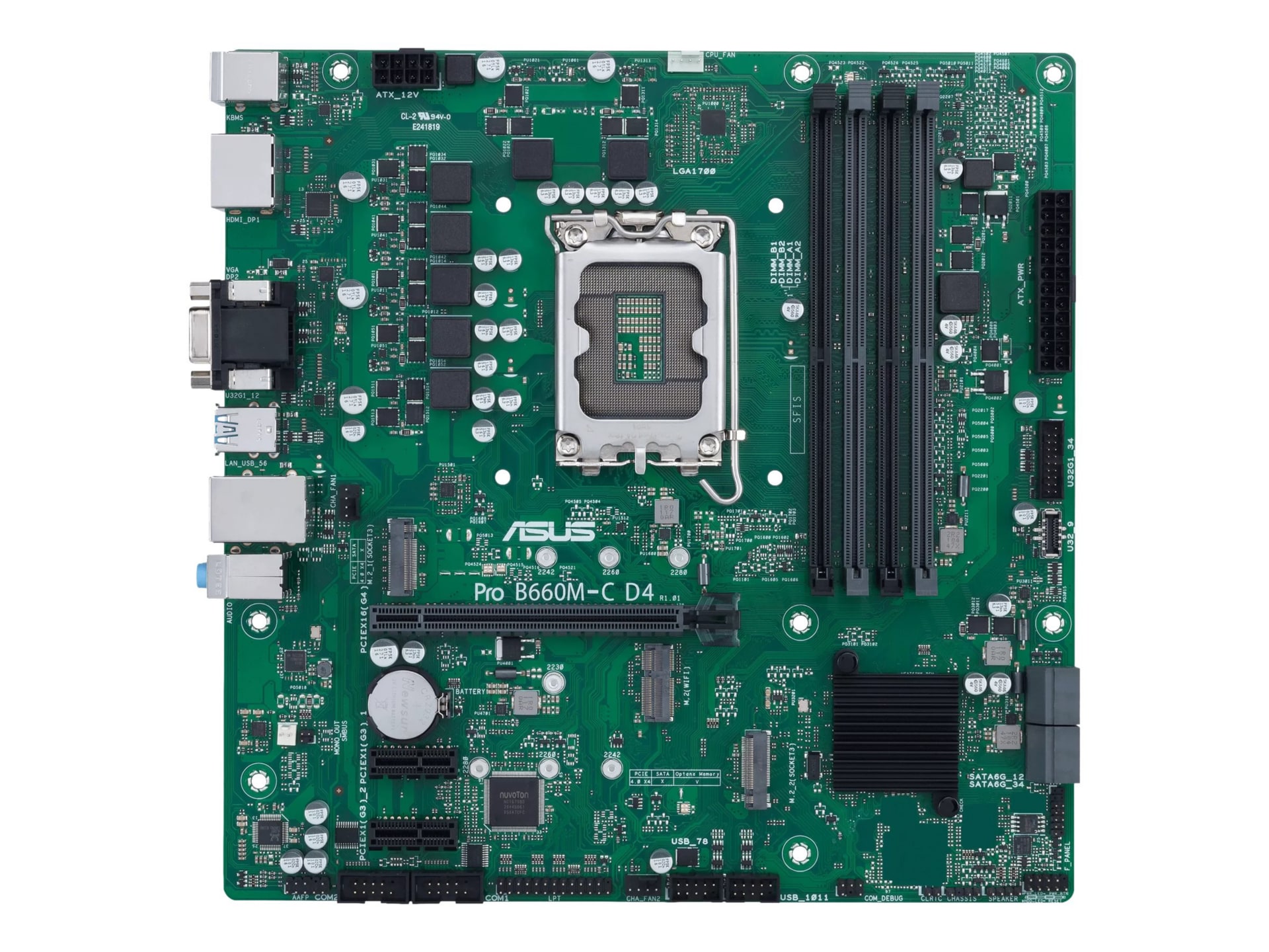 ASUS PRO B660M-C D4-CSM - motherboard - micro ATX - LGA1700 Socket - B660