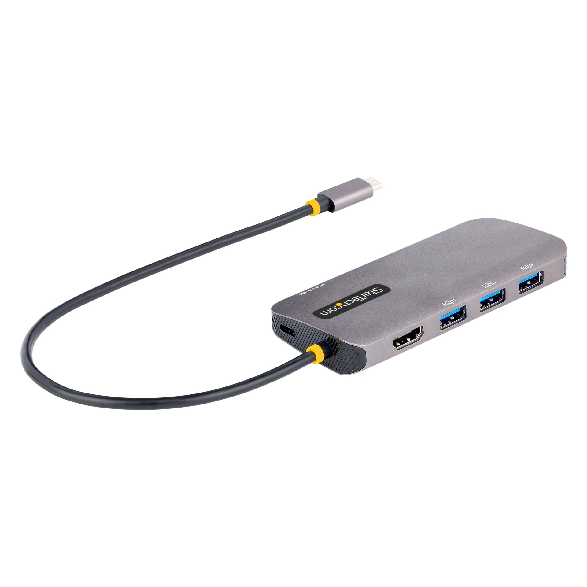 StarTech.com USB C Multiport Adapter, 4K 60Hz HDMI, 5Gbps USB Hub, 100W PD