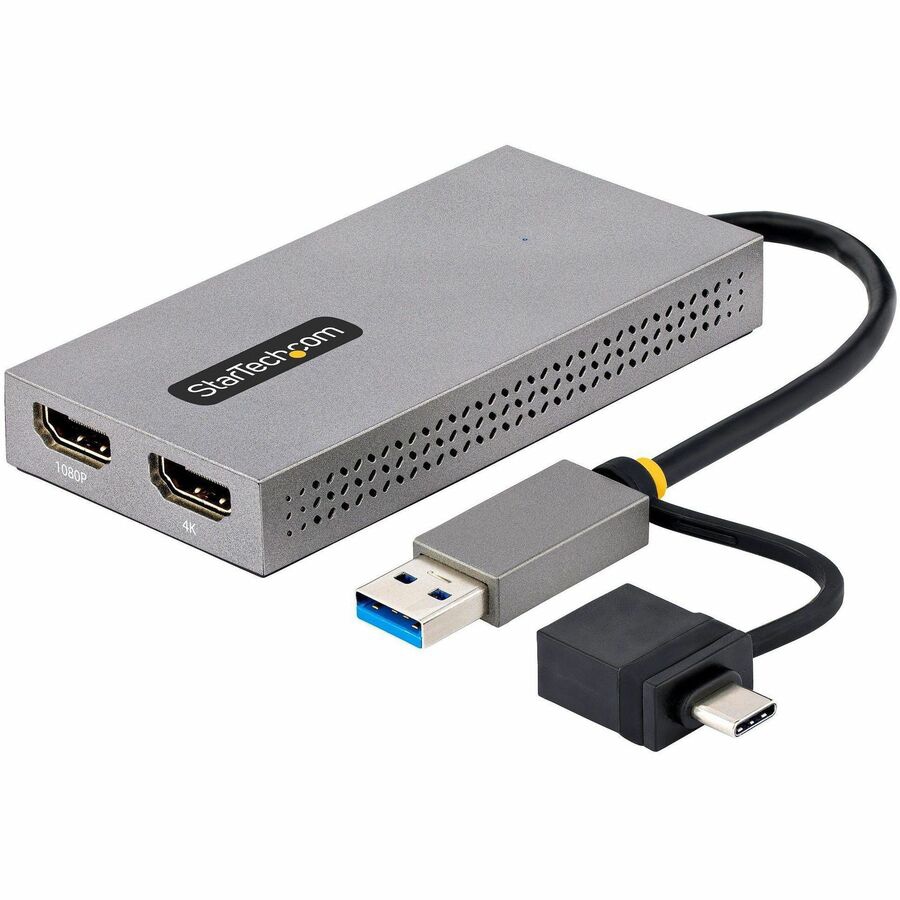 StarTech.com USB-C to Dual-HDMI Adapter, USB-C/A to 2x HDMI