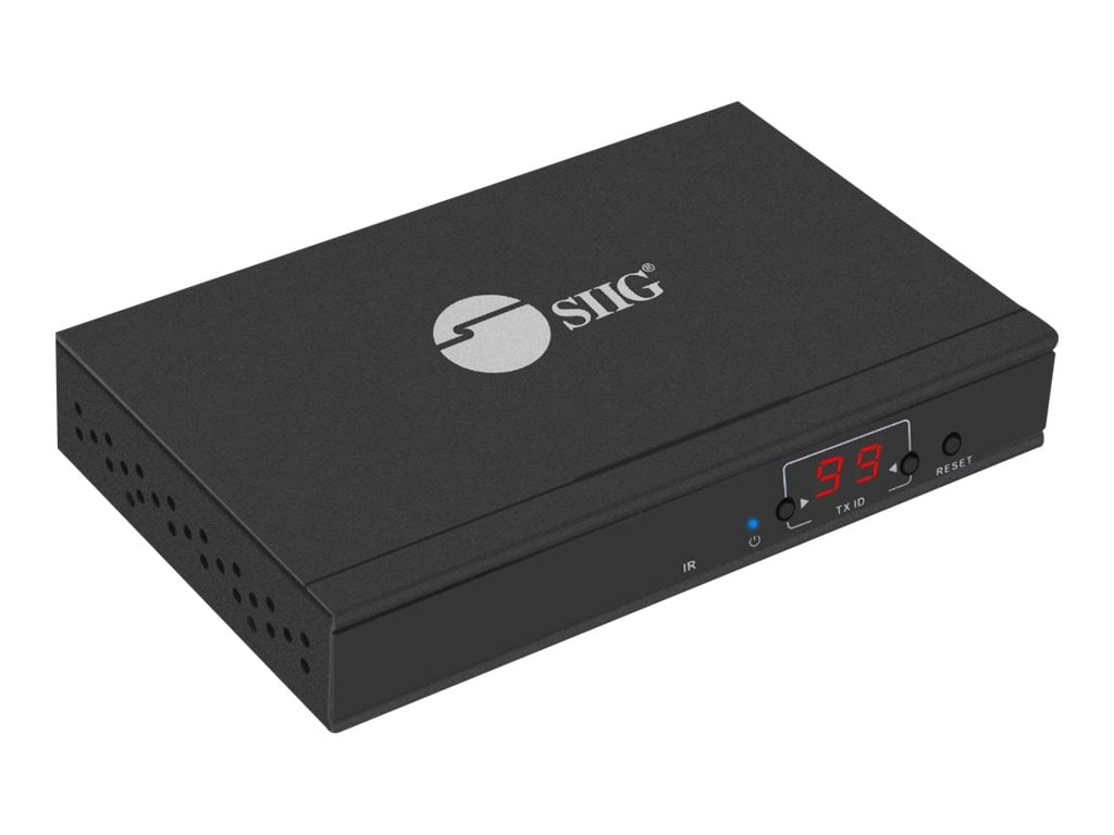 SIIG HDMI Over IP Extender with IR - Transmitter - video/audio/infrared/serial extender - RS-232, HDMI, infrared, HDbitT