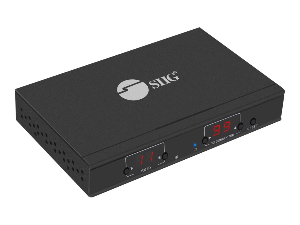 SIIG HDMI Over IP Extender with IR - Receiver - video/audio/infrared/serial extender - RS-232, HDMI, infrared, HDbitT