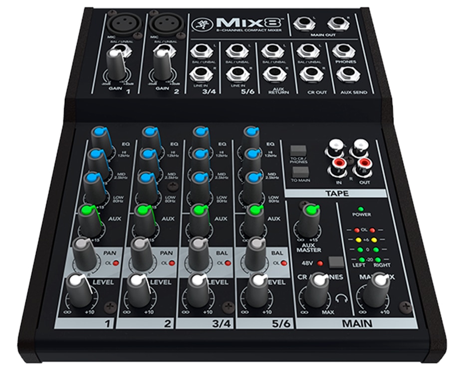 Mackie Mix8 8-Channel Compact Mixer
