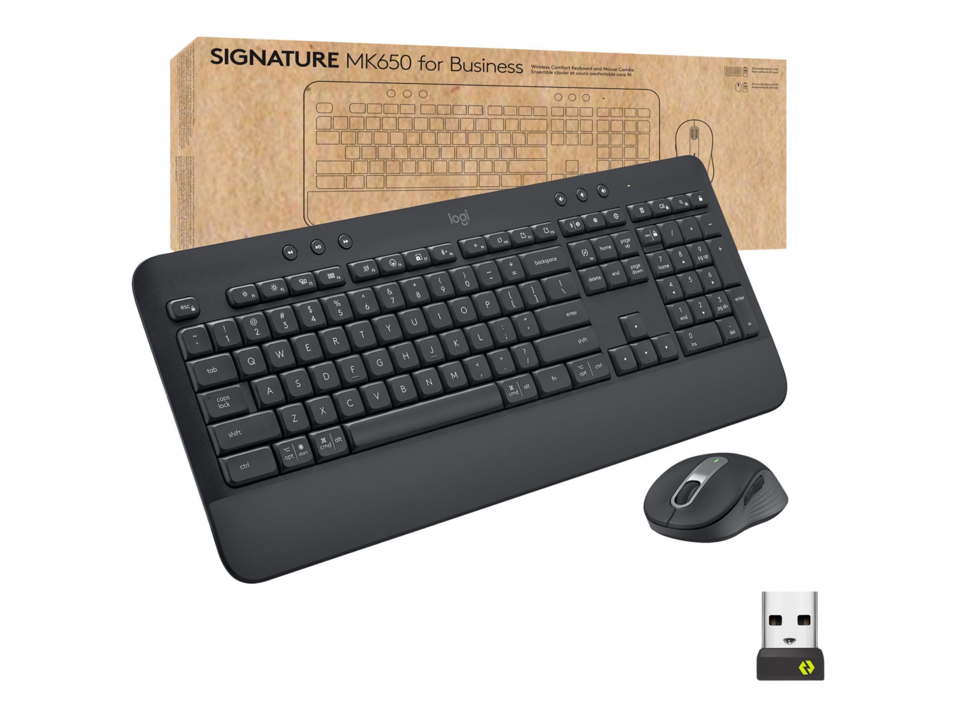 Logitech Signature MK650 for Business - keyboard and mouse set - QWERTY - US - graphite