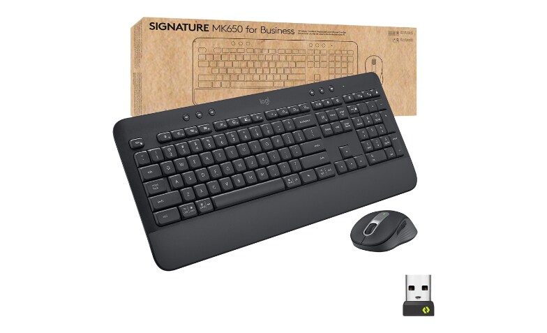 Logitech Signature MK650 for Business keyboard and mouse set - QWERTY - US graphite - 920-010909 - Keyboard & Bundles CDW.com
