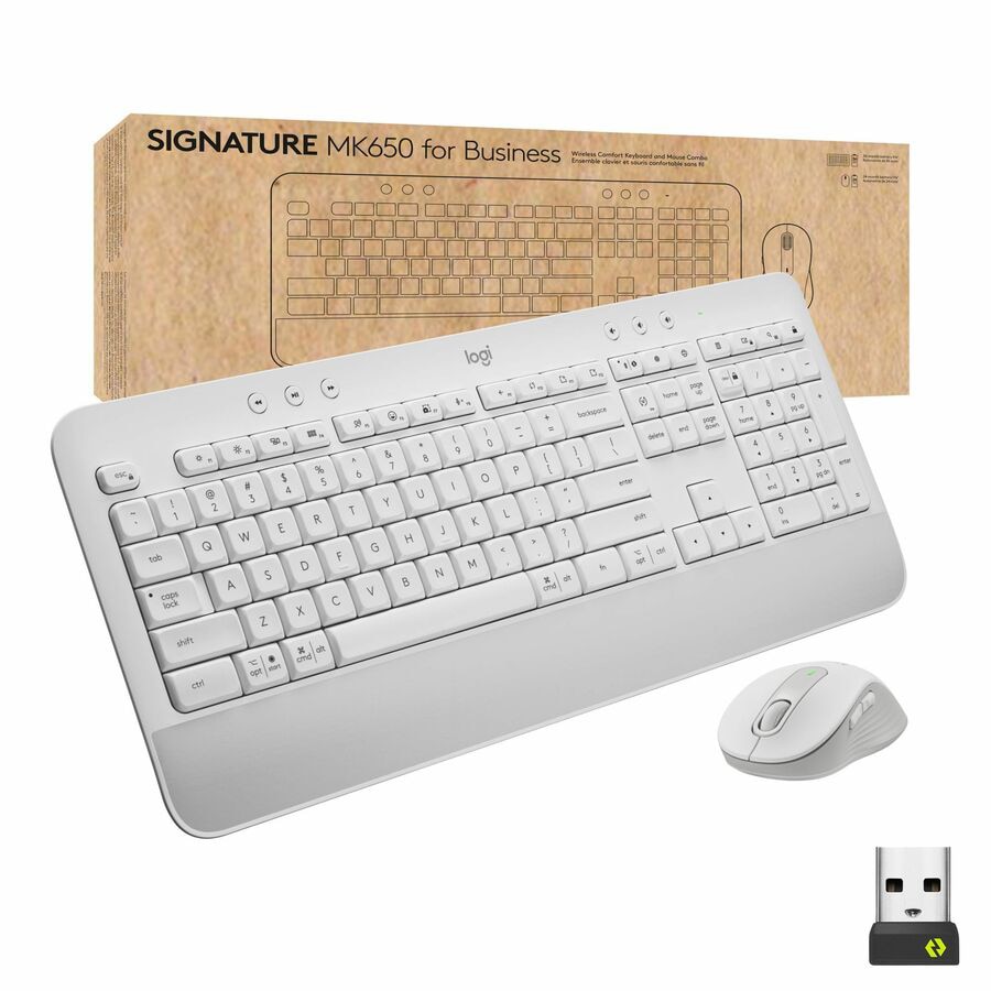 Thumbnail 2 of 10 for Logitech Signature MK650 for Business - keyboard and mouse set - QWERTY - US - off-white