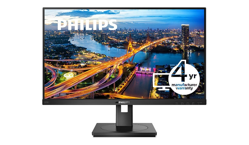 PHILIPS 275B1 - 27" Monitor, LED, QHD (2560x1440), 2x HDMI, DP, Height, USB-Hub, EPEAT, 4 Year Manufacturer Warranty