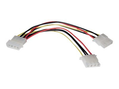 Tripp Lite 6 Inch Internal Power Y Splitter Dual Drive 4Pin M 2x4Pin SOK 6"