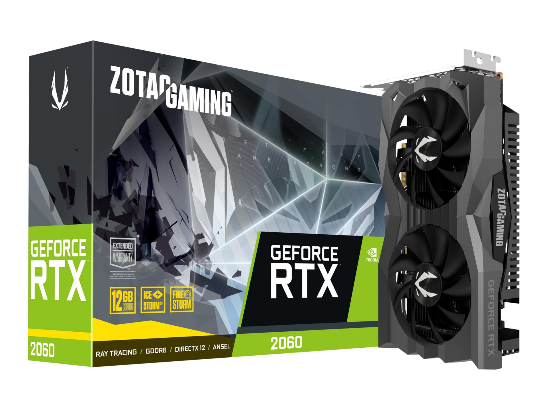 ZOTAC GAMING GeForce RTX 2060 Twin Fan 12GB - graphics card - GF RTX 2060 - 12 GB