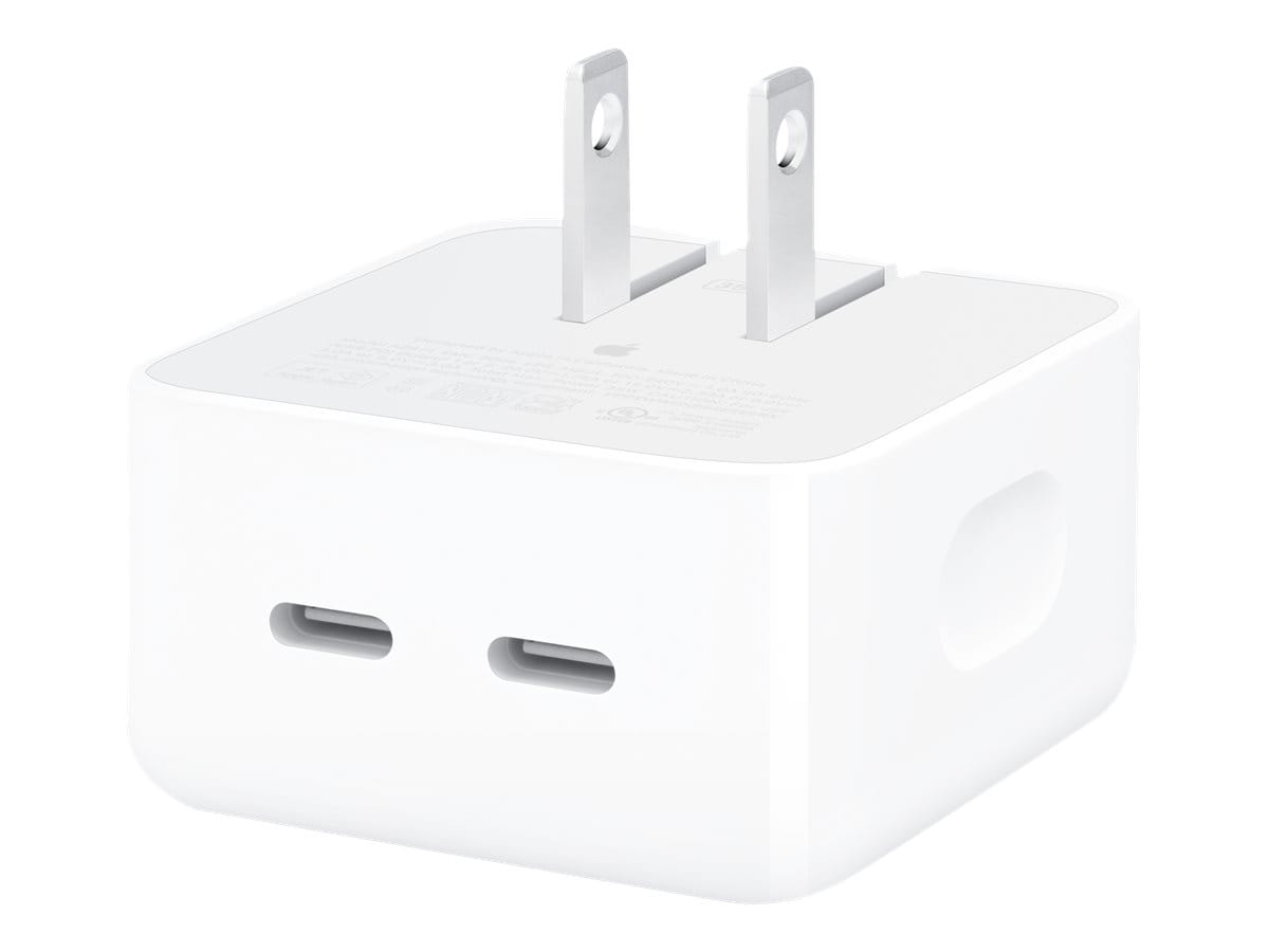 studieafgift pulver flygtninge Apple 35W Dual USB-C Port Compact Power Adapter - power adapter - 35 Watt -  MNWM3AM/A - Laptop Chargers & Adapters - CDW.com