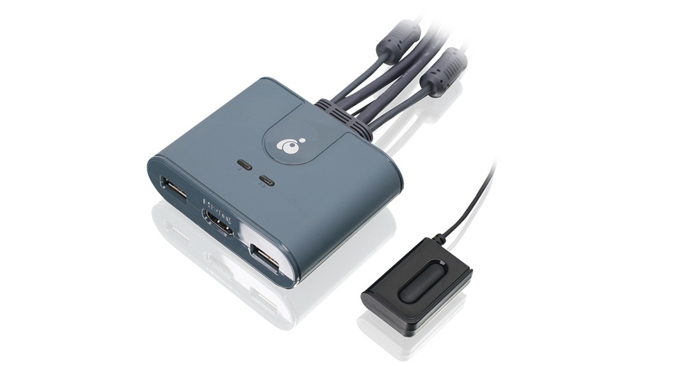 Thumbnail 2 of 9 for IOGEAR 2-Port Full HD KVM Switch with HDMI and USB Connections