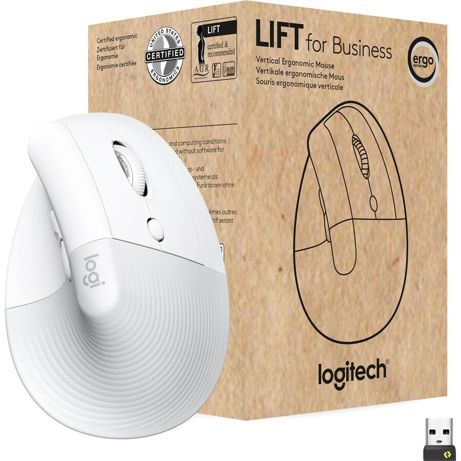 Logitech Lift Vertical Ergonomic 4000 DPI Wireless Mouse