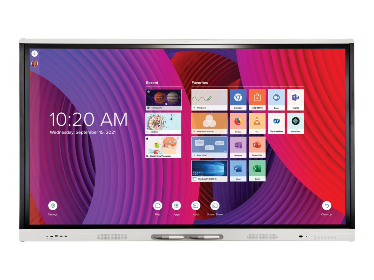 SMART Board MX (V3) series with iQ SBID-MX286-V3N 86" LED-backlit LCD display - 4K - for interactive communication