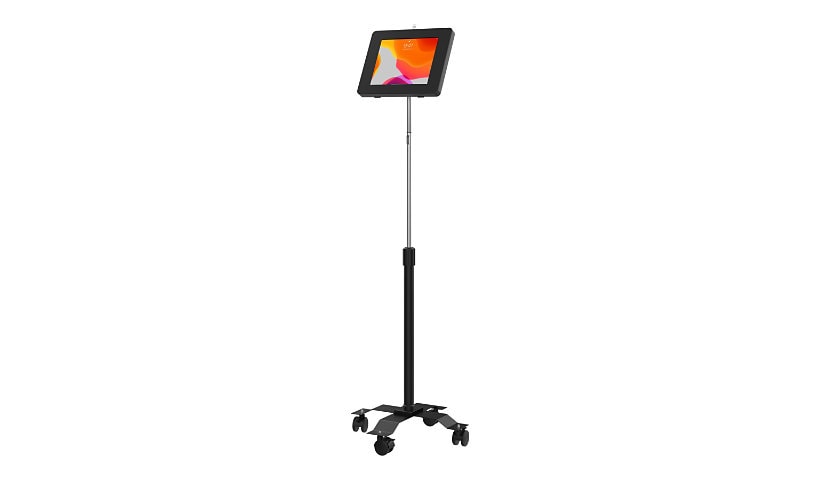 CTA Compact Mobile Floor Stand w/ Universal Security Enclosure (Black)