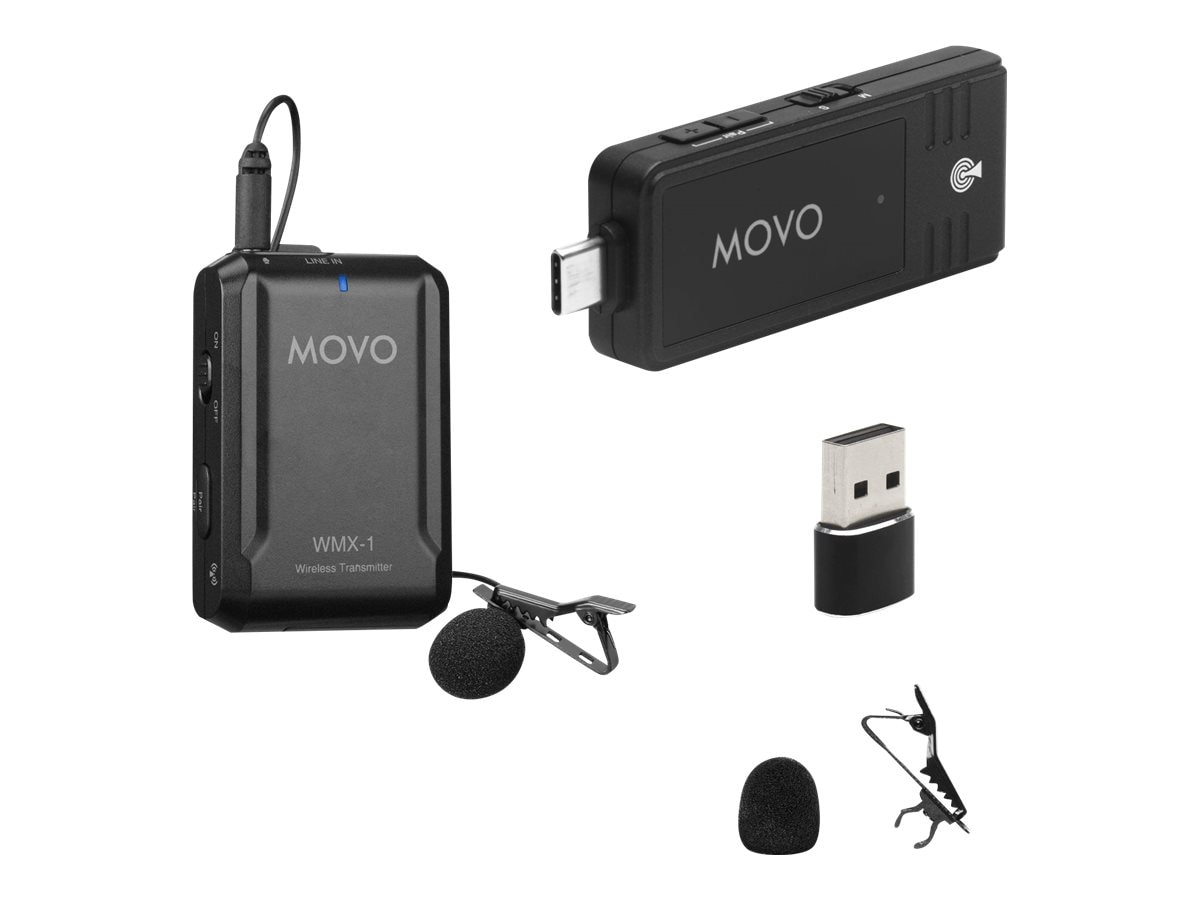 Movo USB-C Wireless Lavalier Microphone System