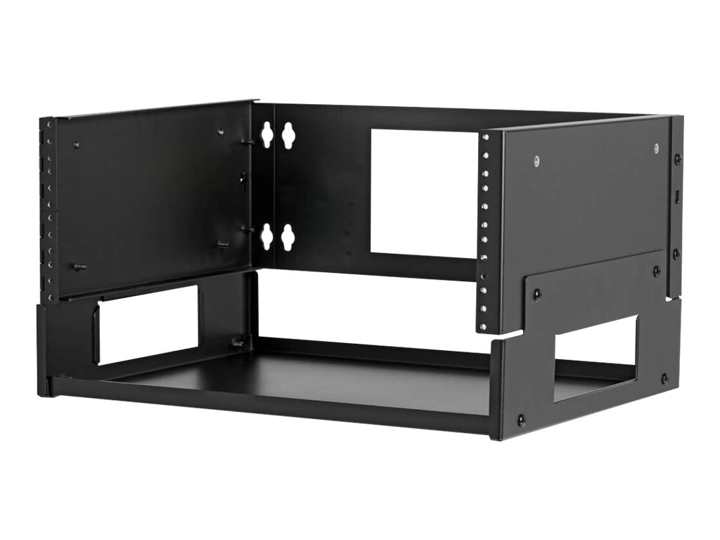 Tripp Lite 4U Wall-Mount Bracket with Shelf for Small Switches and Patch Panels, Hinged - rack mount shelf - 4U - 19" -