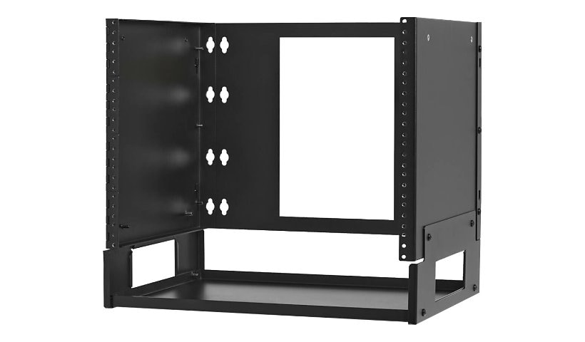 Tripp Lite 8U Wall-Mount Bracket with Shelf for Small Switches and Patch Panels, Hinged - rack mount shelf - 8U - 19" -
