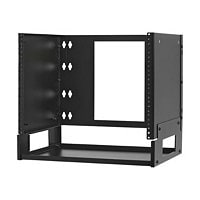 Tripp Lite 8U Wall-Mount Bracket with Shelf for Small Switches and Patch Panels, Hinged - rack mount shelf - 8U - 19" -