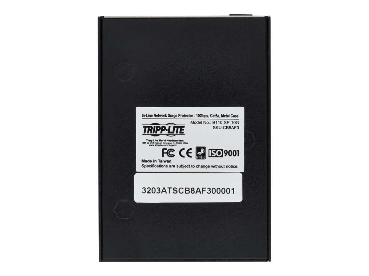 Thumbnail 4 of 10 for Eaton Tripp Lite Series In-Line Network Surge Protector - 10 Gbps, Cat6a/8, Metal Case, IEC Compliant, TAA - surge