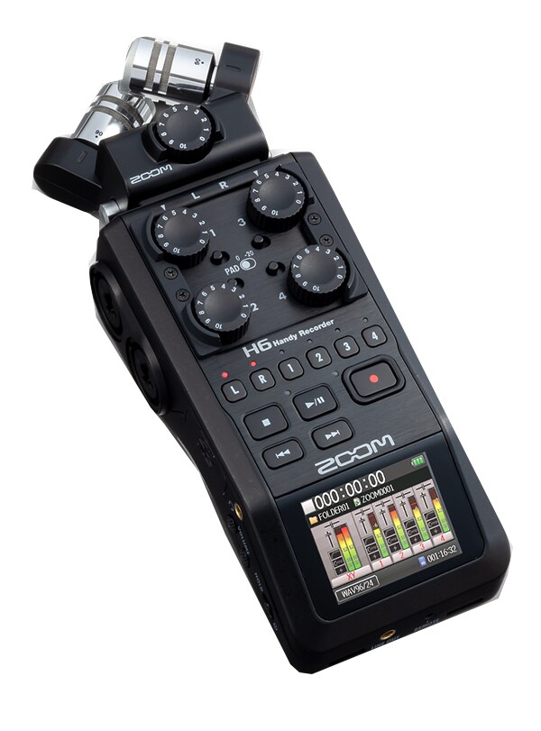 Zoom H6 Handheld Portable Recorder - Black - H6BLK - Amplifiers