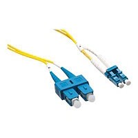 Axiom LC-SC Singlemode Duplex OS2 9/125 Fiber Optic Cable - 7m - Yellow - n