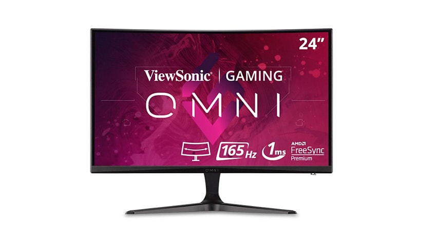 ViewSonic OMNI VX2418C - 1080p 1ms 165Hz Curved Gaming Monitor with AMD FreeSync Premium - 250 cd/m² - 24"
