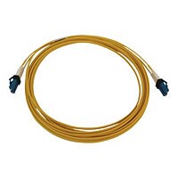 Eaton Tripp Lite Series 400G Duplex Singlemode 9/125 OS2 Switchable Fiber Optic Cable (LC/UPC M/M), LSZH, Yellow, 4 m