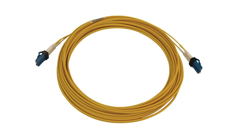 Eaton Tripp Lite Series 400G Duplex Singlemode 9/125 OS2 Switchable Fiber Optic Cable (LC/UPC M/M), LSZH, Yellow, 7 m
