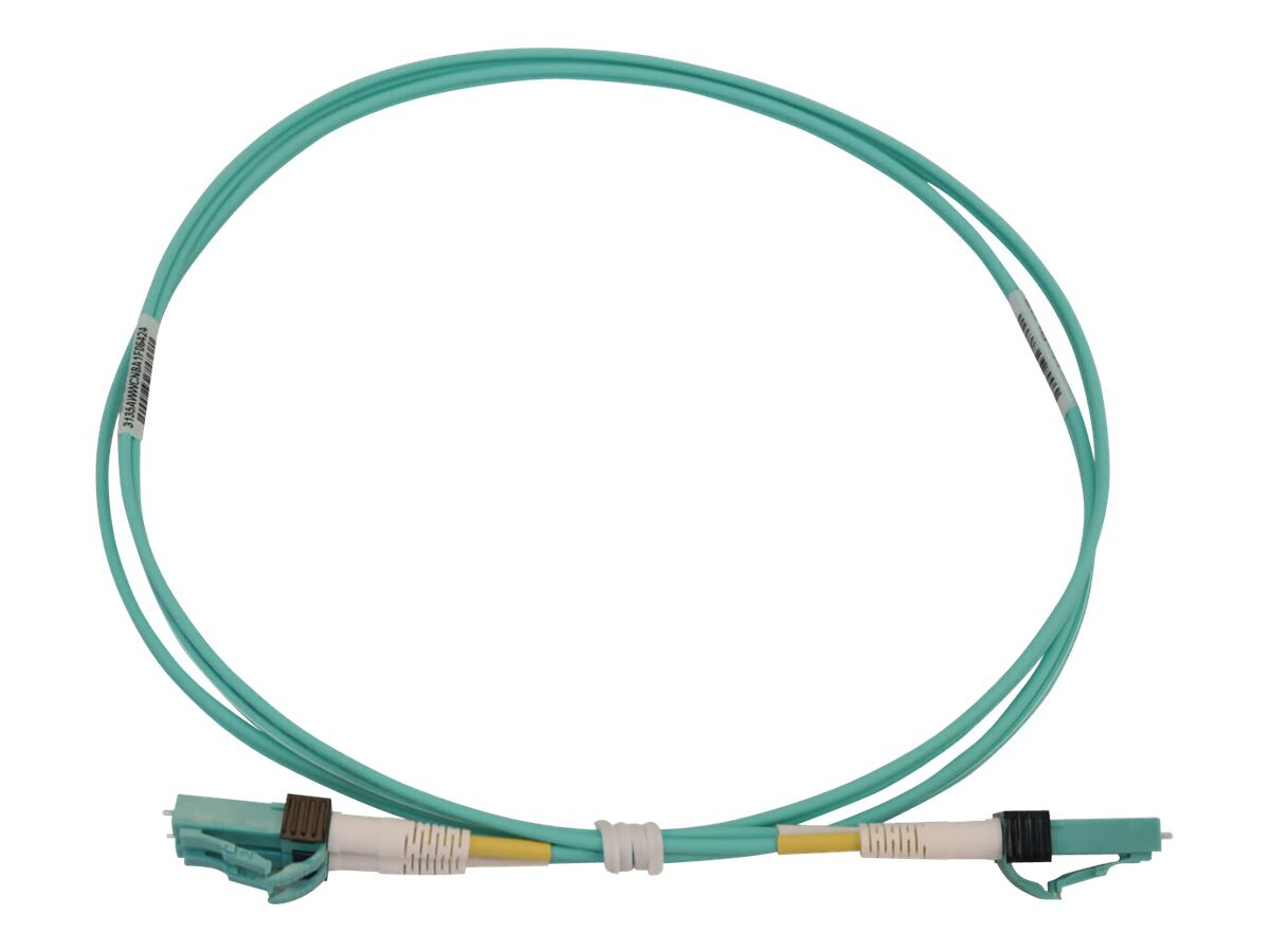 Eaton Tripp Lite Series 400G Multimode 50/125 OM4 Switchable Fiber Optic Cable (Duplex LC-PC M/M), LSZH, Aqua, 1 m (3.3