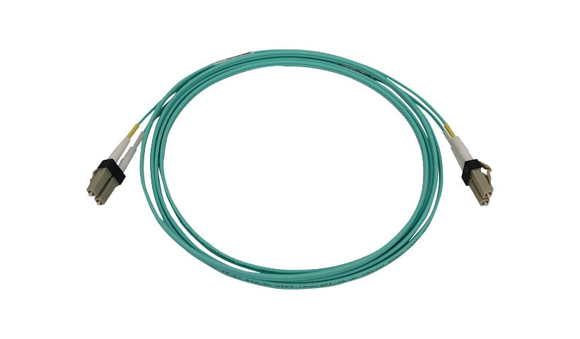 Tripp Lite 400G Multimode 50/125 OM3 Switchable Fiber Optic Cable (Duplex LC-PC M/M), LSZH, Aqua, 2 m (6.6 ft.) -